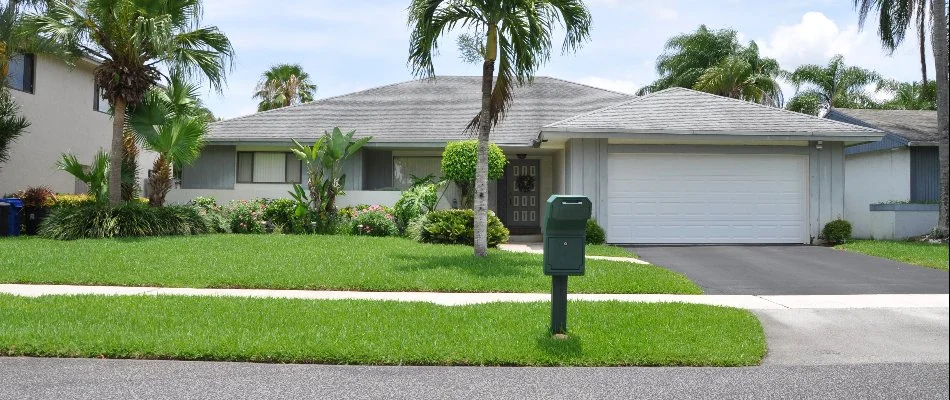 Front lawn in Lauderhill, FL, that has been well cared for and maintained.